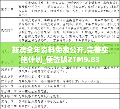 新澳全年资料免费公开,完善实施计划_便签版ZTM9.83