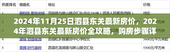 泗县东关最新房价全攻略，购房步骤详解（2024年）