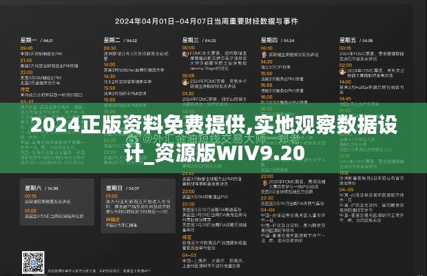 2024正版资料免费提供,实地观察数据设计_资源版WIV9.20