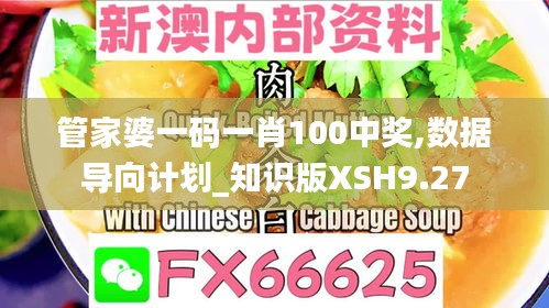 管家婆一码一肖100中奖,数据导向计划_知识版XSH9.27