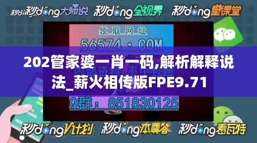 202管家婆一肖一码,解析解释说法_薪火相传版FPE9.71