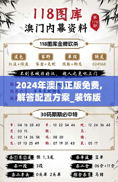 2024年澳门正版免费,解答配置方案_装饰版BPD9.92