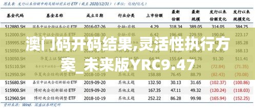 澳门码开码结果,灵活性执行方案_未来版YRC9.47