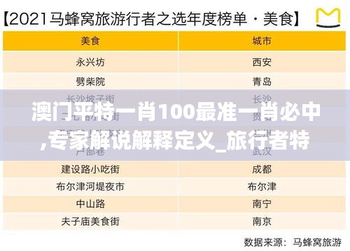 澳门平特一肖100最准一肖必中,专家解说解释定义_旅行者特别版MCW9.42