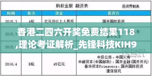 香港二四六开奖免费结果118,理论考证解析_先锋科技KIH9.1