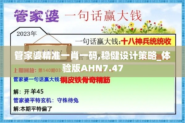 管家婆精准一肖一码,稳健设计策略_体验版AHN7.47