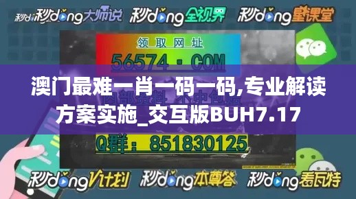 澳门最难一肖一码一码,专业解读方案实施_交互版BUH7.17