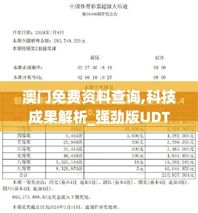 澳门免费资料查询,科技成果解析_强劲版UDT7.98