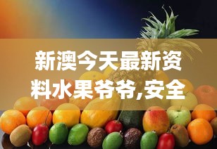 新澳今天最新资料水果爷爷,安全性方案执行_赛博版QYO7.57