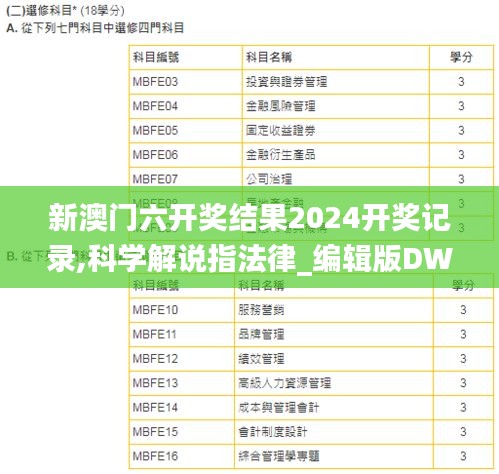 新澳门六开奖结果2024开奖记录,科学解说指法律_编辑版DWX7.88