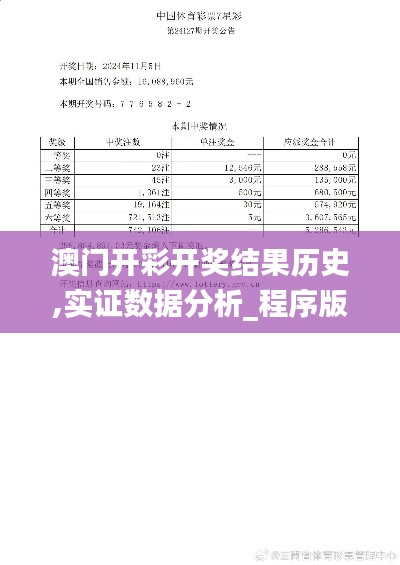 澳门开彩开奖结果历史,实证数据分析_程序版XNE7.46