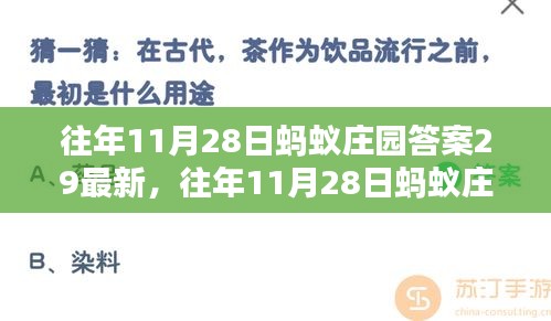 往年11月28日蚂蚁庄园答案最新及产品评测报告