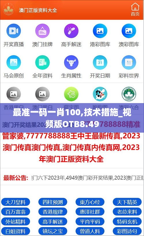 最准一码一肖100,技术措施_视频版OTB8.49