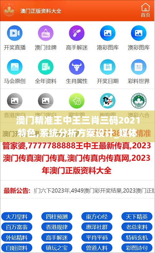 澳门精准王中王三肖三码2021特色,系统分析方案设计_媒体宣传版OVH4.53