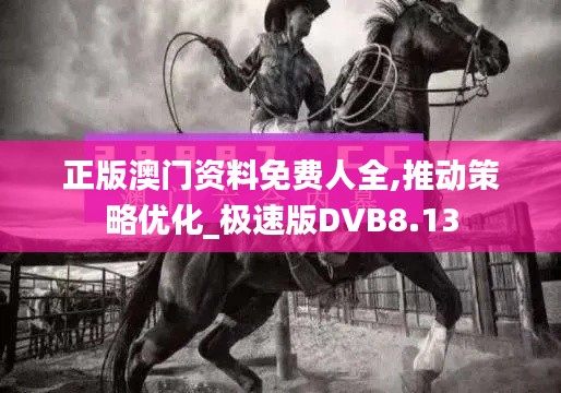 正版澳门资料免费人全,推动策略优化_极速版DVB8.13