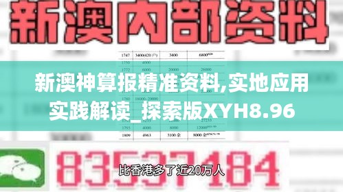 新澳神算报精准资料,实地应用实践解读_探索版XYH8.96