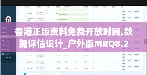 香港正版资料免费开放时间,数据评估设计_户外版MRQ8.2