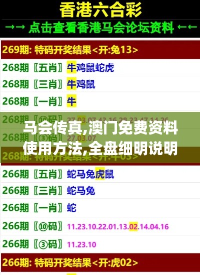 马会传真,澳门免费资料使用方法,全盘细明说明_品味版AJL8.45