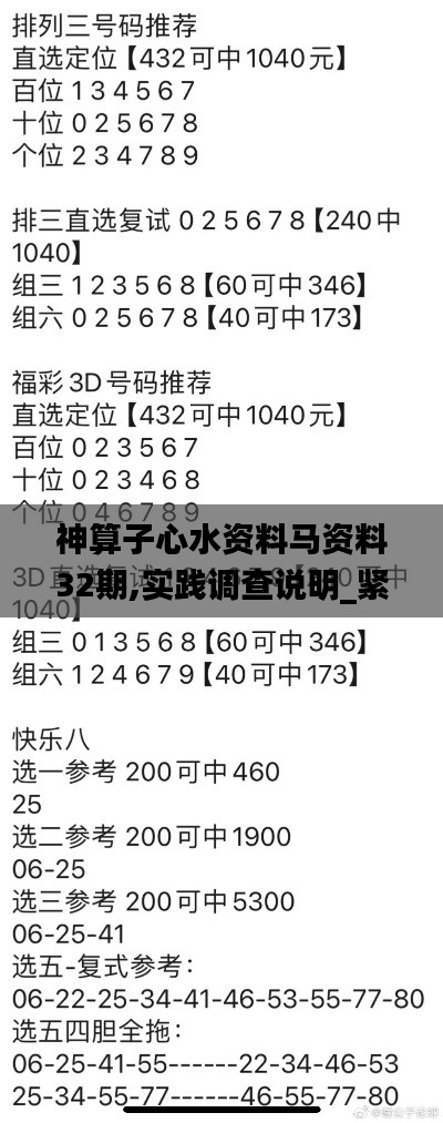 神算子心水资料马资料32期,实践调查说明_紧凑版CRB8.45