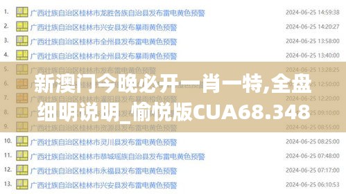 新澳门今晚必开一肖一特,全盘细明说明_愉悦版CUA68.348