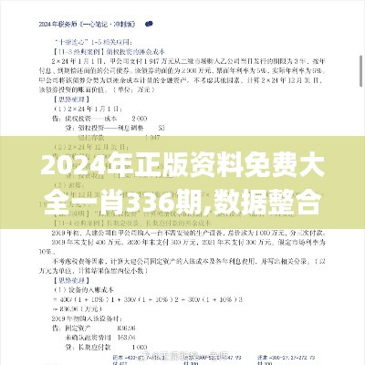 2024年正版资料免费大全一肖336期,数据整合解析计划_PUR34.307经典版