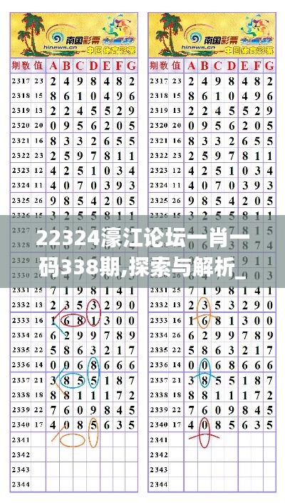 22324濠江论坛一肖一码338期,探索与解析_旗舰款9.920-7