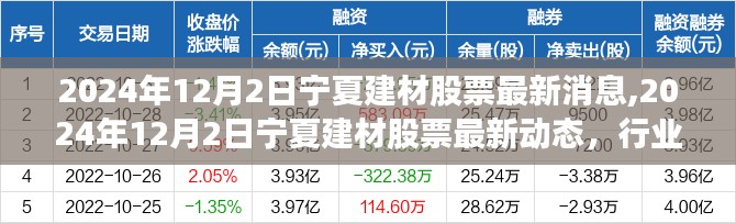 宁夏建材股票最新动态与行业趋势解析，投资策略及行业展望（2024年12月2日）