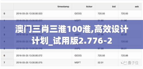 澳门三肖三淮100淮,高效设计计划_试用版2.776-2