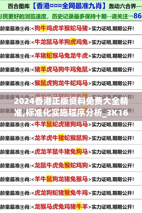 2024香港正版资料免费大全精准,标准化实施程序分析_3K169.974