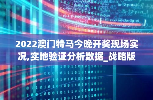 2022澳门特马今晚开奖现场实况,实地验证分析数据_战略版2.554