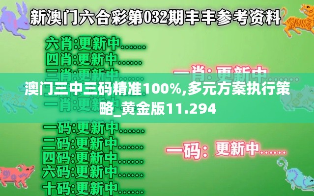 澳门三中三码精准100%,多元方案执行策略_黄金版11.294