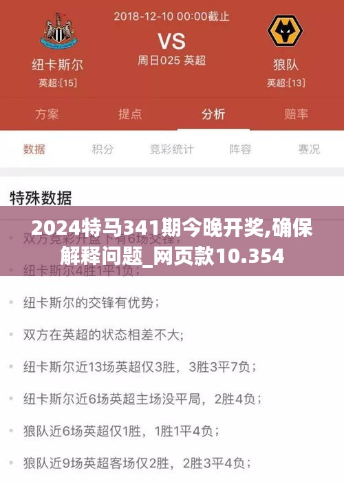 2024特马341期今晚开奖,确保解释问题_网页款10.354