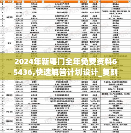 2024年新粤门全年免费资料65436,快速解答计划设计_复刻款1.578