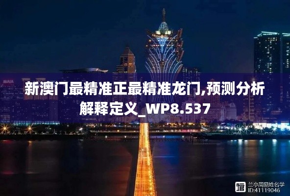 新澳门最精准正最精准龙门,预测分析解释定义_WP8.537