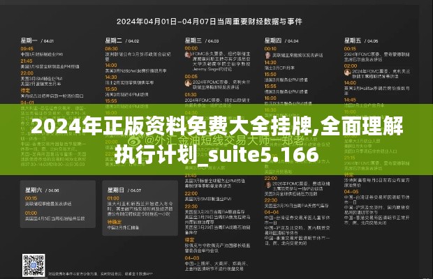 2024年正版资料免费大全挂牌,全面理解执行计划_suite5.166