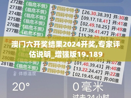 澳门六开奖结果2024开奖,专家评估说明_增强版19.189