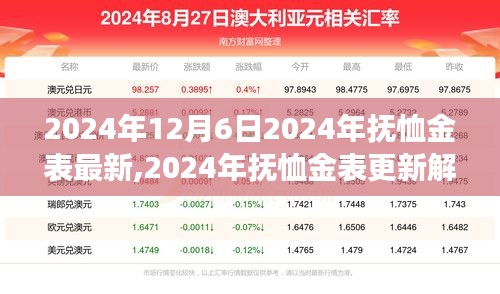 2024年抚恤金表最新更新解析，各方观点洞察与我的立场