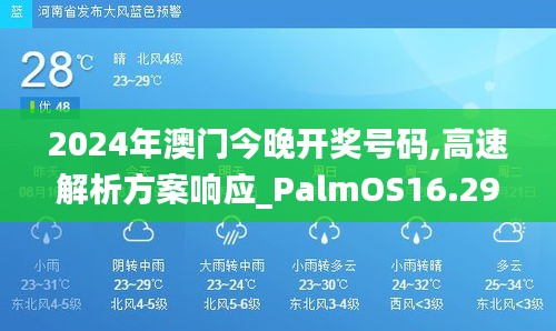 2024年澳门今晚开奖号码,高速解析方案响应_PalmOS16.295