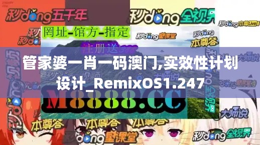 管家婆一肖一码澳门,实效性计划设计_RemixOS1.247