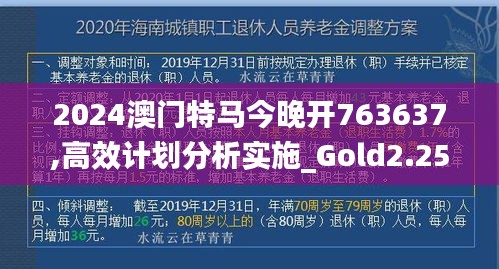 2024澳门特马今晚开763637,高效计划分析实施_Gold2.253