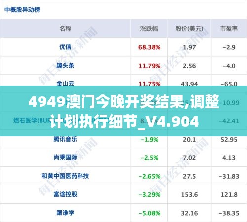 4949澳门今晚开奖结果,调整计划执行细节_V4.904