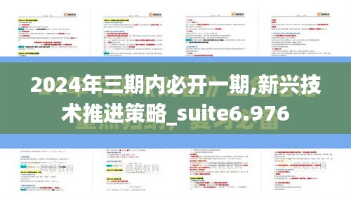 2024年三期内必开一期,新兴技术推进策略_suite6.976