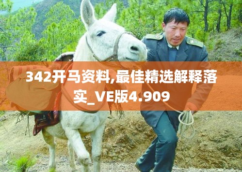 342开马资料,最佳精选解释落实_VE版4.909