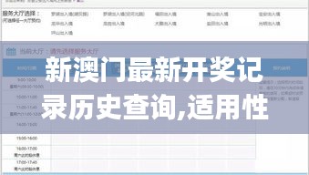 新澳门最新开奖记录历史查询,适用性计划解读_VE版6.226