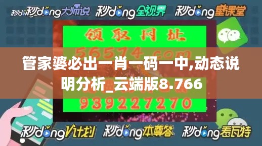 管家婆必出一肖一码一中,动态说明分析_云端版8.766