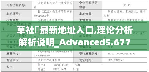 草社區最新地址入口,理论分析解析说明_Advanced5.677