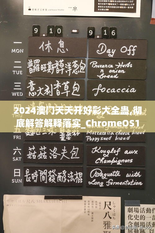 2024澳门天天开好彩大全蛊,彻底解答解释落实_ChromeOS10.369