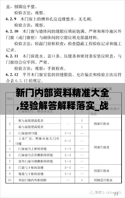 新门内部资料精准大全,经验解答解释落实_战斗版9.818