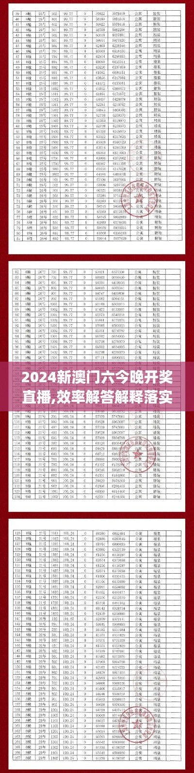 2024新澳门六今晚开奖直播,效率解答解释落实_vShop3.886