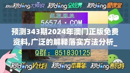 预测343期2024年澳门正版免费资料,广泛的解释落实方法分析_VIP8.467